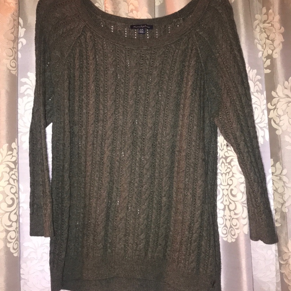 Grey knit sweater